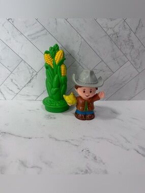 Fisher-Price Little People Eddie Cowboy Figure with Corn Accessory